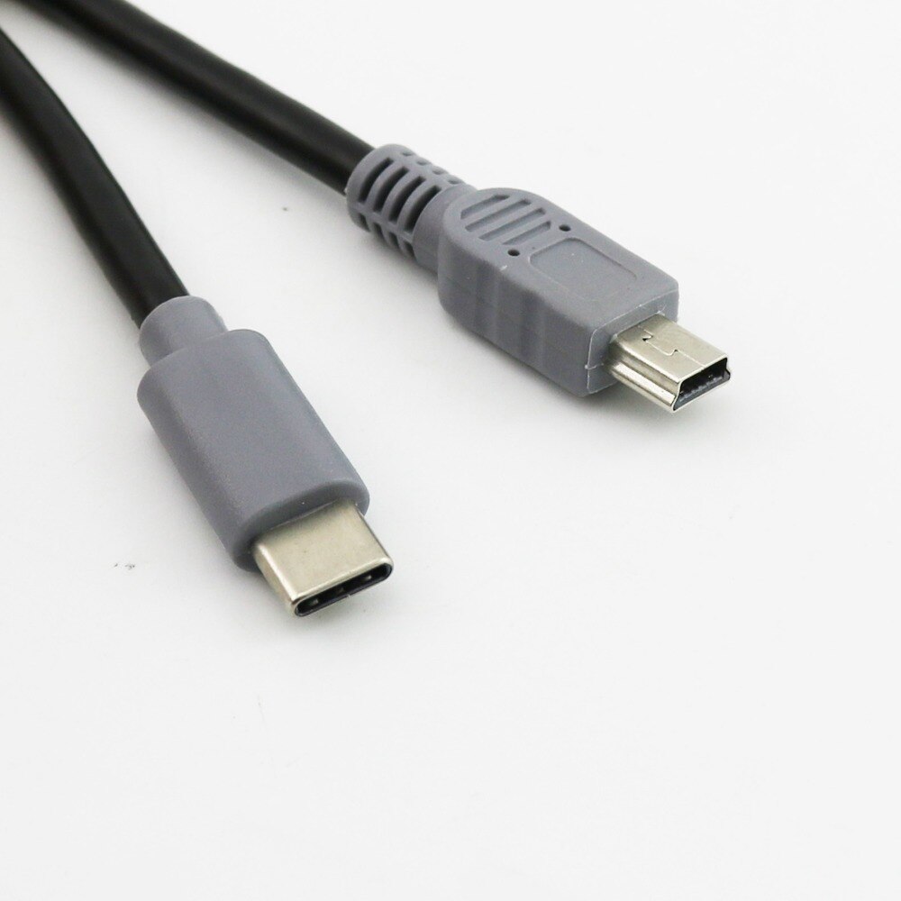 USB-C to Mini-USB Adapter Cable - 25cm / 1m - OTG Data Lead for Mobile, Macbook, MP3/MP4 Player