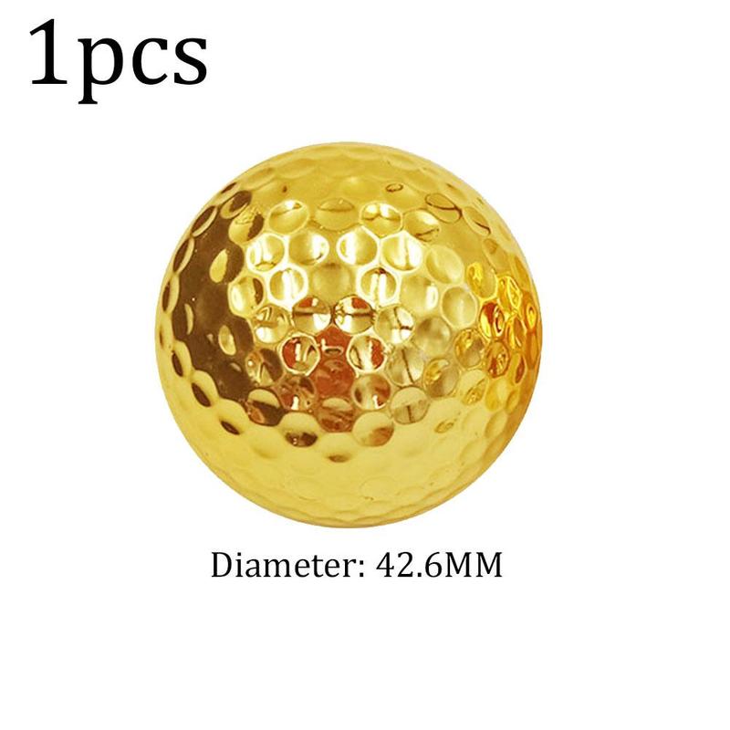 Bolas de Golf doradas de dos capas para practicar Golf, pelota de entrenamiento de dos piezas, , 1 ud.: Default Title