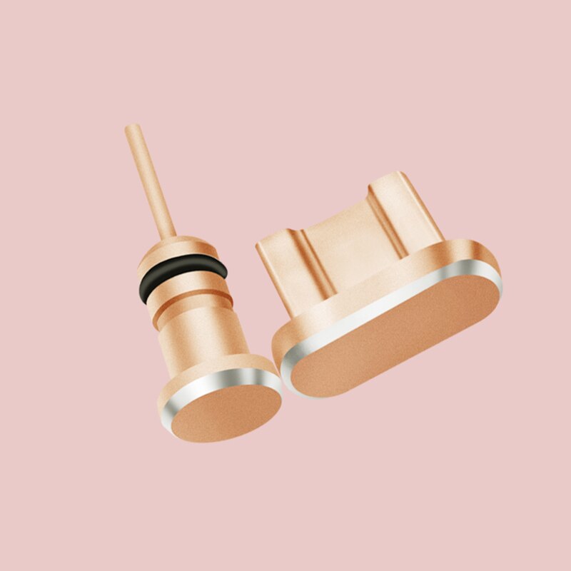 Mikro usb stik + øretelefon stik telefon tilbehør stik 3.5 android mobiltelefon tilbehør støv metal stik sim nål