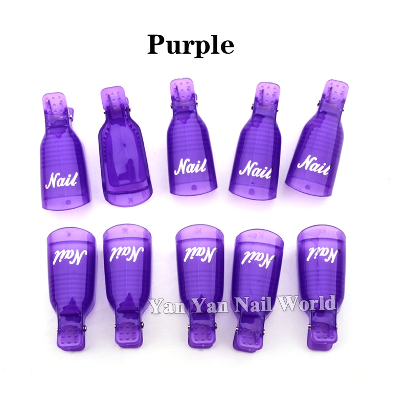 10 Stks/pak Professionele Herbruikbare Nail Art Losweken Cap Clip Uv Gel Polish Remover Wrap Accessoires Diy Manicure Care gereedschap