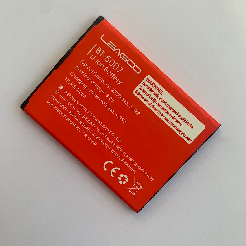 Batería Original de para batería de 2000mAh para LEAGOO Z9 Z10 BT-5007 y BT-5009