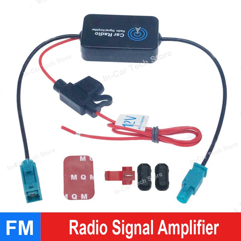 Universele Auto Radio Signaal Versterker Met Fakra Ii Interface Fm Signaal Versterker Autoradio Booster Auto Antenne Accessoires