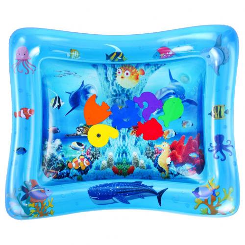 Baby Inflatable Tummy Water Padded Mat Aquarium Activity Center Cushion Toy enhance baby's brain and sensory development: Whale
