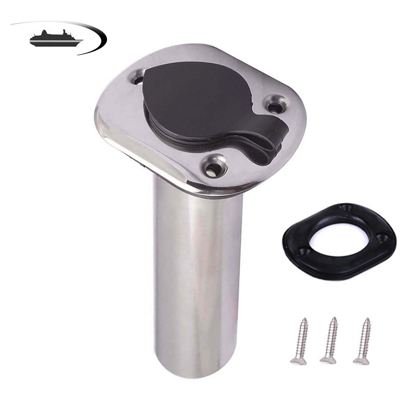 Stainless Steel Fishing Pole Stand Bracket Fishing Marine Accessory Tackle tool Rack Flush Mount Boat Fishing Rod Holder