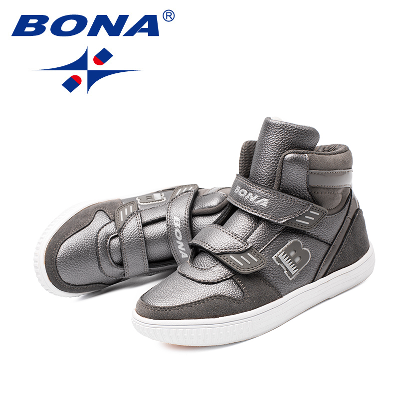 BONA Typische Stijl Kinderen Laarzen Klittenband Jongens Winter Schoenen Outdoor Sneakers Licht Zacht
