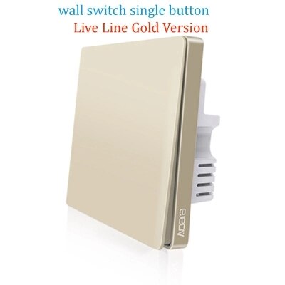Version Xiaomi Aqara Mijia Smart home Light Control ZiGBee Wireless Key and Wall Switch Via Smarphone APP Remote: Gold wall switch 1