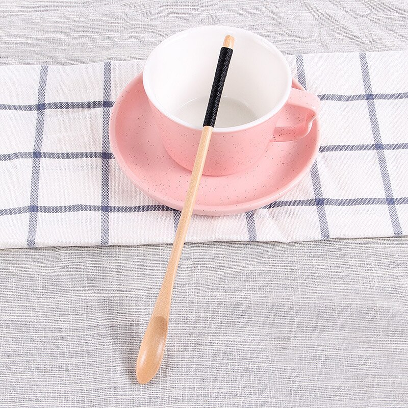 Cuillère à café en bois bambou cuisine ustensile de cuisine outil soupe remuant cuillère à café restauration vaisselle remuer bâton lait thé lait miel: 03