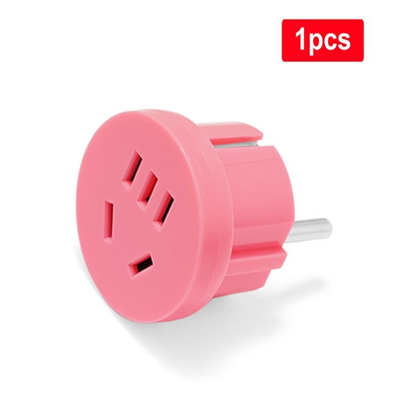 Eu Plug Us Naar Eu Socket Travel Adapter 250V Ac Travel Adapter Power Plug Socket Kr Eu Plug Muur socket Plug Converter: RED