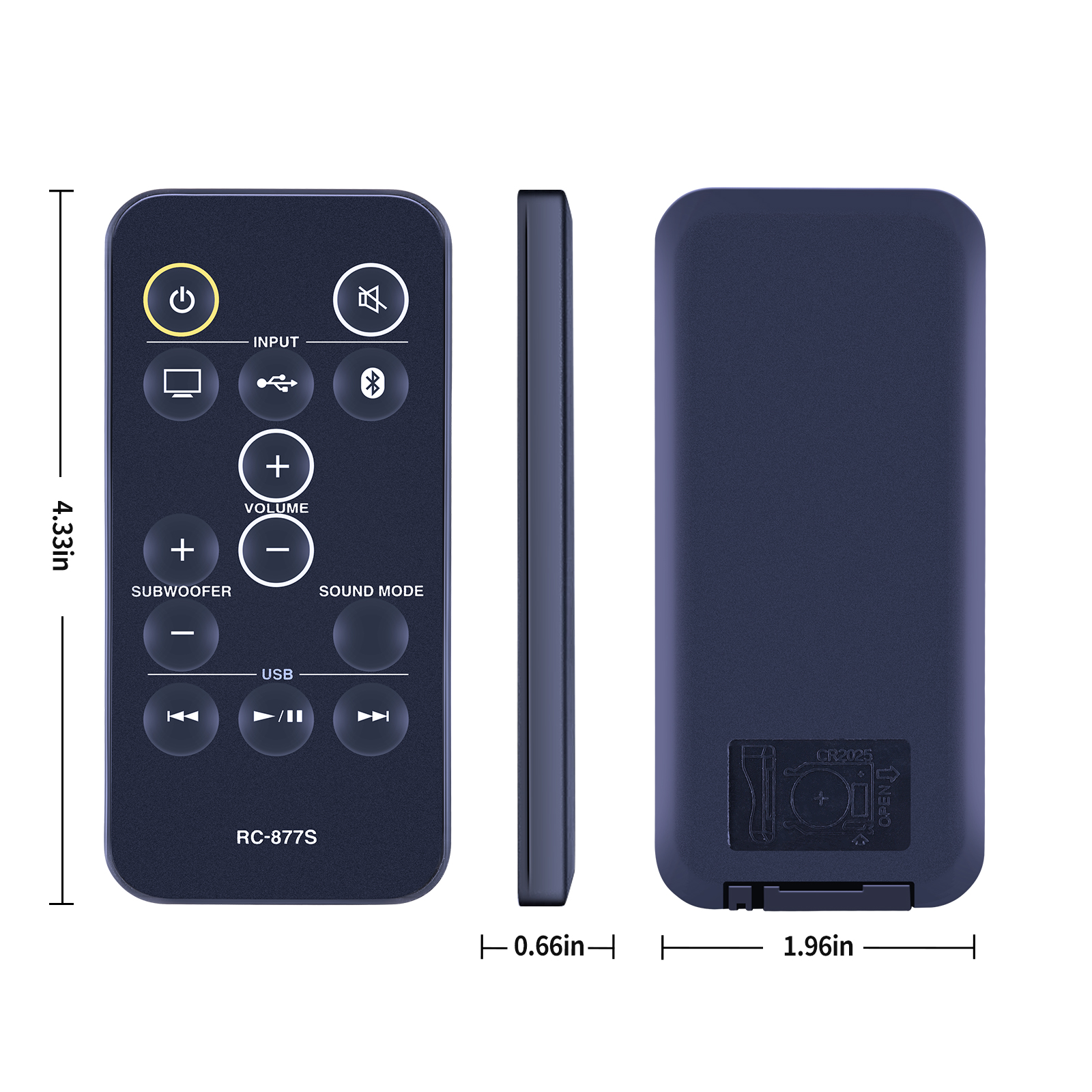 RC877S Replace Remote Control Fit for Onkyo Sound Bar LB401 LS-B50 LS-T10 LST10