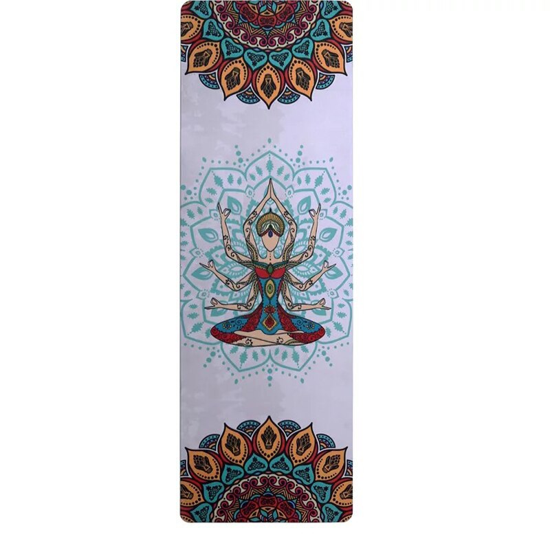 Stil 183cm*61cm*5mm: naturkautschuk, schweißabsorbierend, umweltfreundlich, komfortables wildledergewebe, rutschfest, lose übungs- und yogamatte