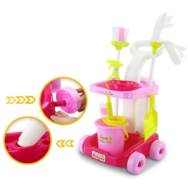 Kids Cleaning Set Voor Peuters Little Helper Fantasiespel Kinderen Speelgoed Schoonmaakproducten Set Housekeeping Speelgoed Play Set