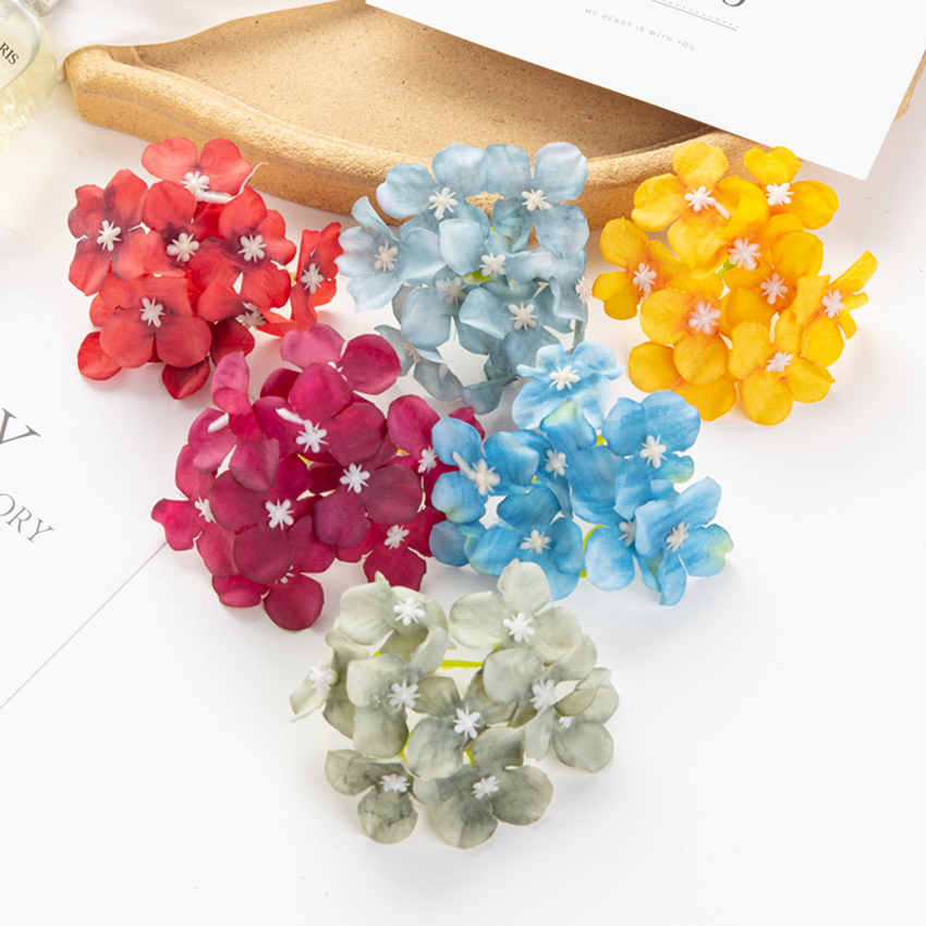 10Pcs Artificial Flowers Wedding Centerpieces for Tables Outdoor Garden Home Decoration Party Christmas Scrapbook Silk Hydrangea