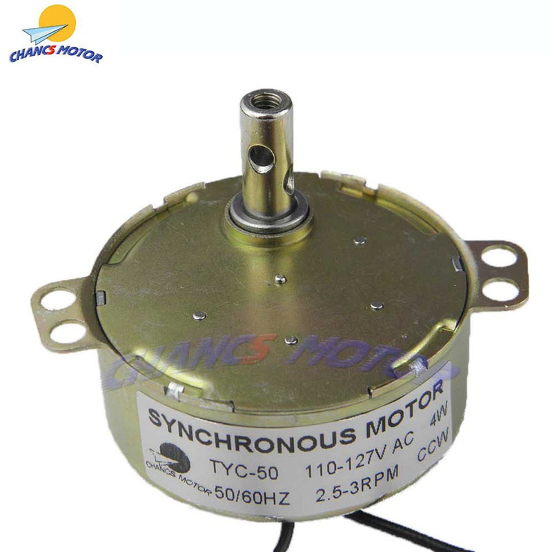 CHANCS TYC-50 Small Synchronous Electric Motor AC 110V 2.5-3RPM CCW Torque 8Kg.cm Gear Motor