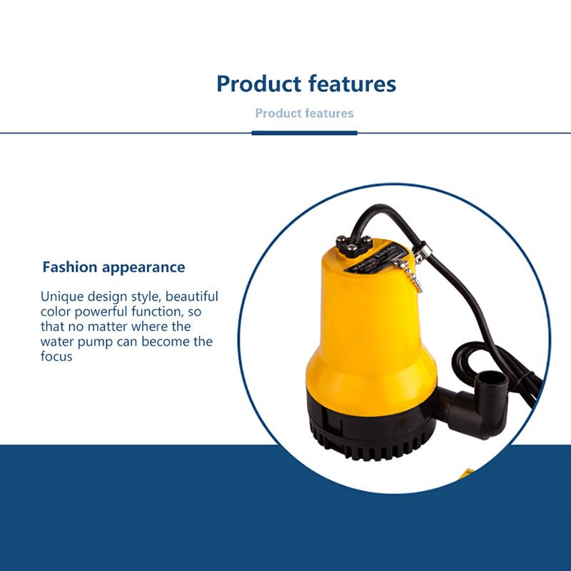 Bilge Pump 12V Micro- Dc Immersible Submersible Agricultural Irrigation Portable Electric Water Removal Pump Home Improvement