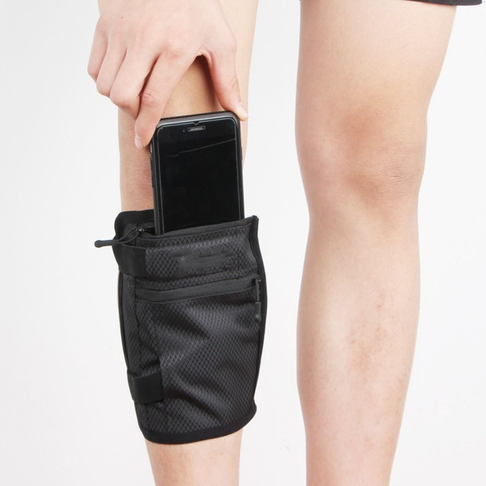Nylon draussen Wadenbeintasche Wasserdichte Rutschfeste Beintasche Praktische Verstellbare Lauf-Handytasche praktisch-Zubehör