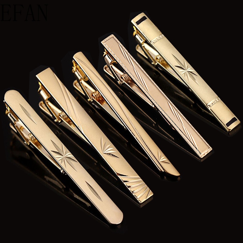 Goldron-pince à cravate classique pour hommes, pince à cravate en alliage pour collier en émail de , Pin au mètre, Business