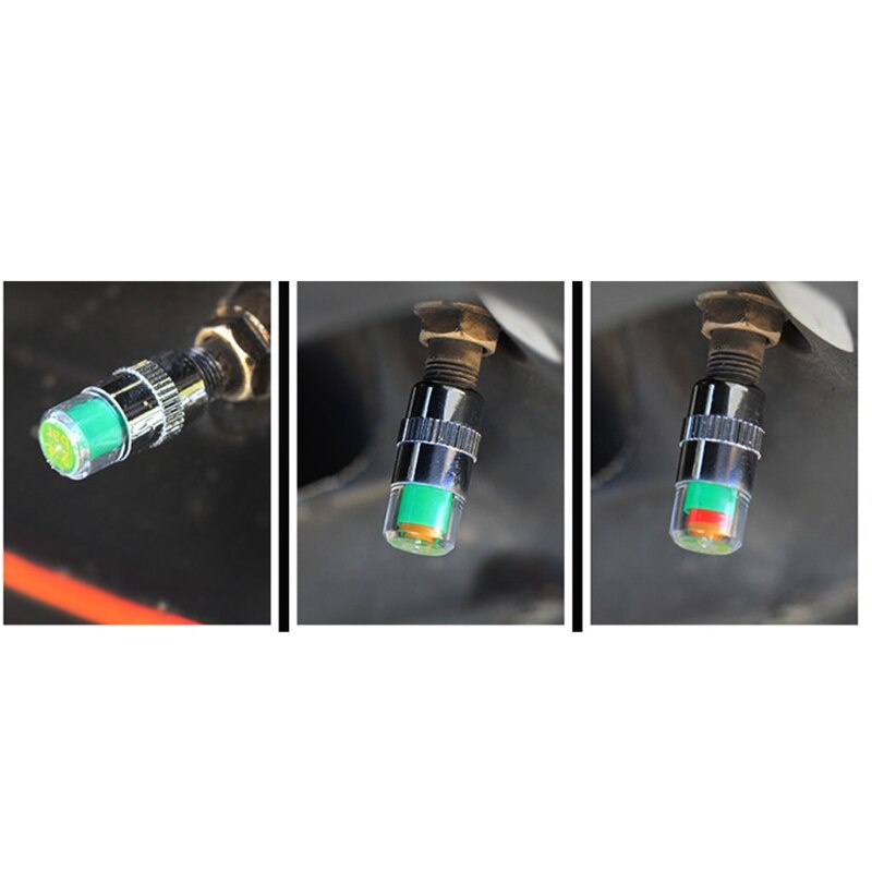 4pcsCar Tire Pressure Gauge Indicator Alert Monitoring Valves Cap Sensor Monitor G99F