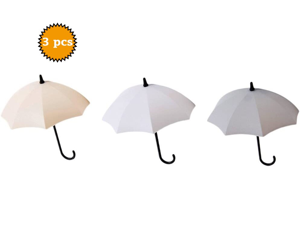 3- pack decoratieve kleine parapluhaak sleutelhanger wandhaak hanger organizer thuis keuken muur deurhaak duurzame gebruikshaken: 1