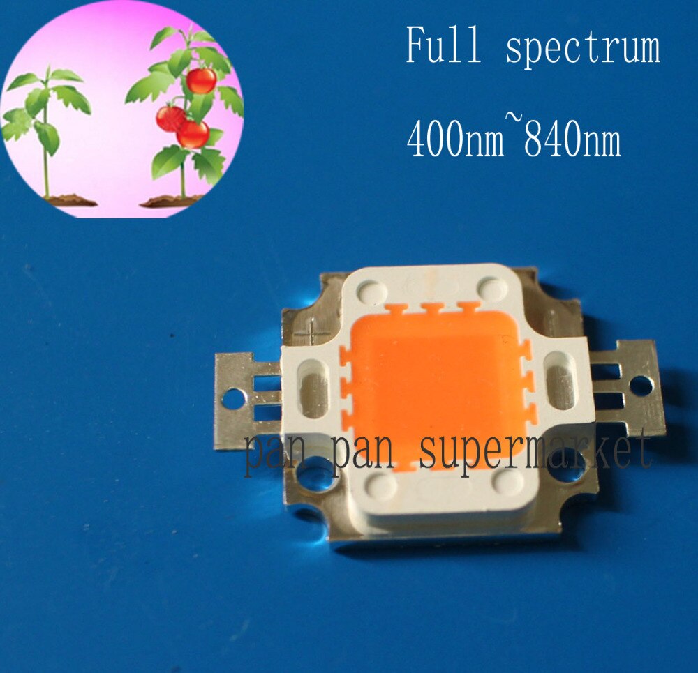 Täyden spektrin led kasvaa siru 380-840nm real wattia 1w 3w 10w 20w 30w 50w 100w 35 mil led kasvivalot valo: 10 kpl 12w 10w