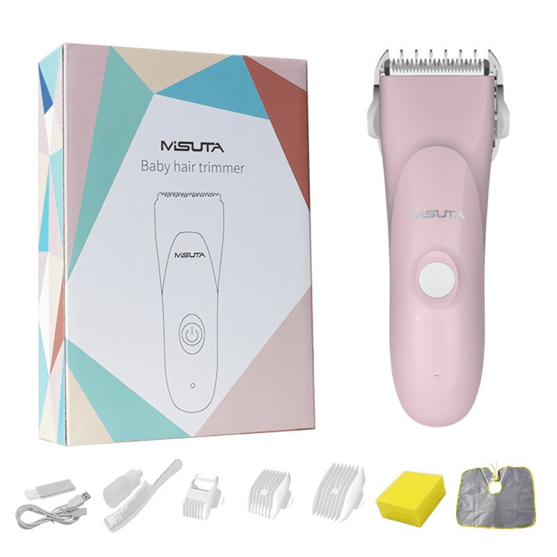 Baby hair clipper children's hair clipper electric silent and waterproof baby razor adult household pet＆ wowen electric clippers