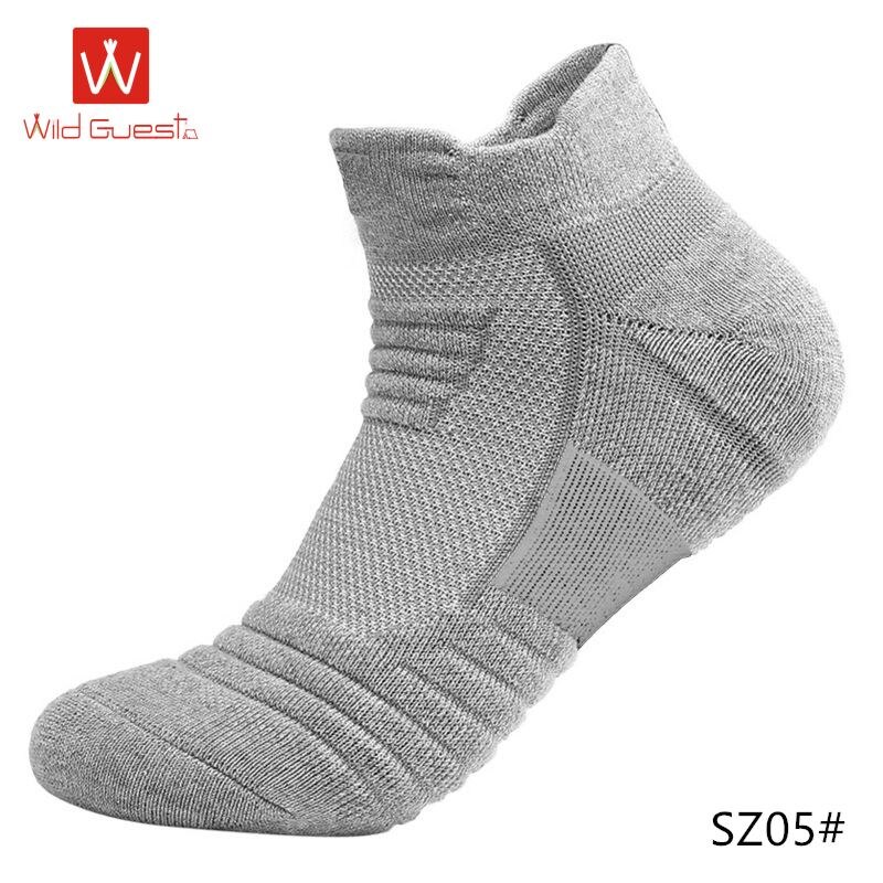 Sports mænds cykelsokker basketball sokker håndklæde bund sportsbådsokker udendørs sports bomuldssokker: Sz05 / L