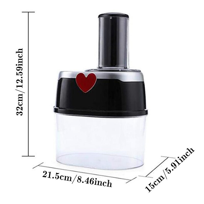 500W Multifunction Electric Slicer Grater Food Machine Spiral Funnel Potato Cucumber Shredder Vegetable Chopper