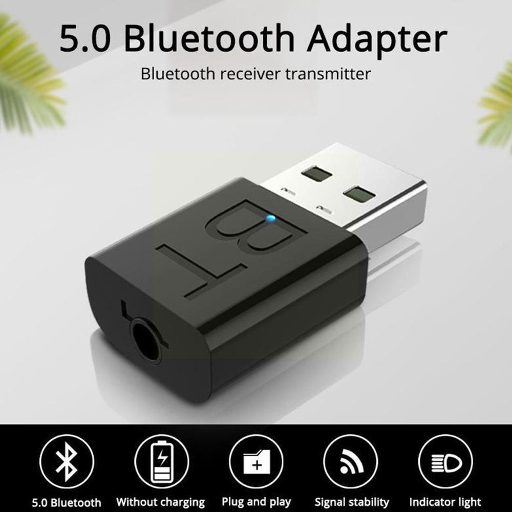 Usb Wireless Bluetooth 5.0 Receiver Adapter Music Speakers 3.5mm Aux Car Stereo Audio Adapter For Tv Headphone W6a4