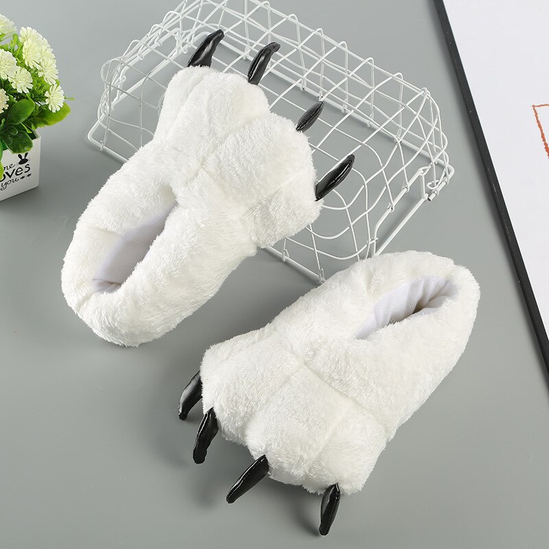 Cotton Slippers Black and White Claw Shoes Winter Indoor Cotton-Padded Shoes Cotton-Padded Shoes Indoor Shoes Direct Claw