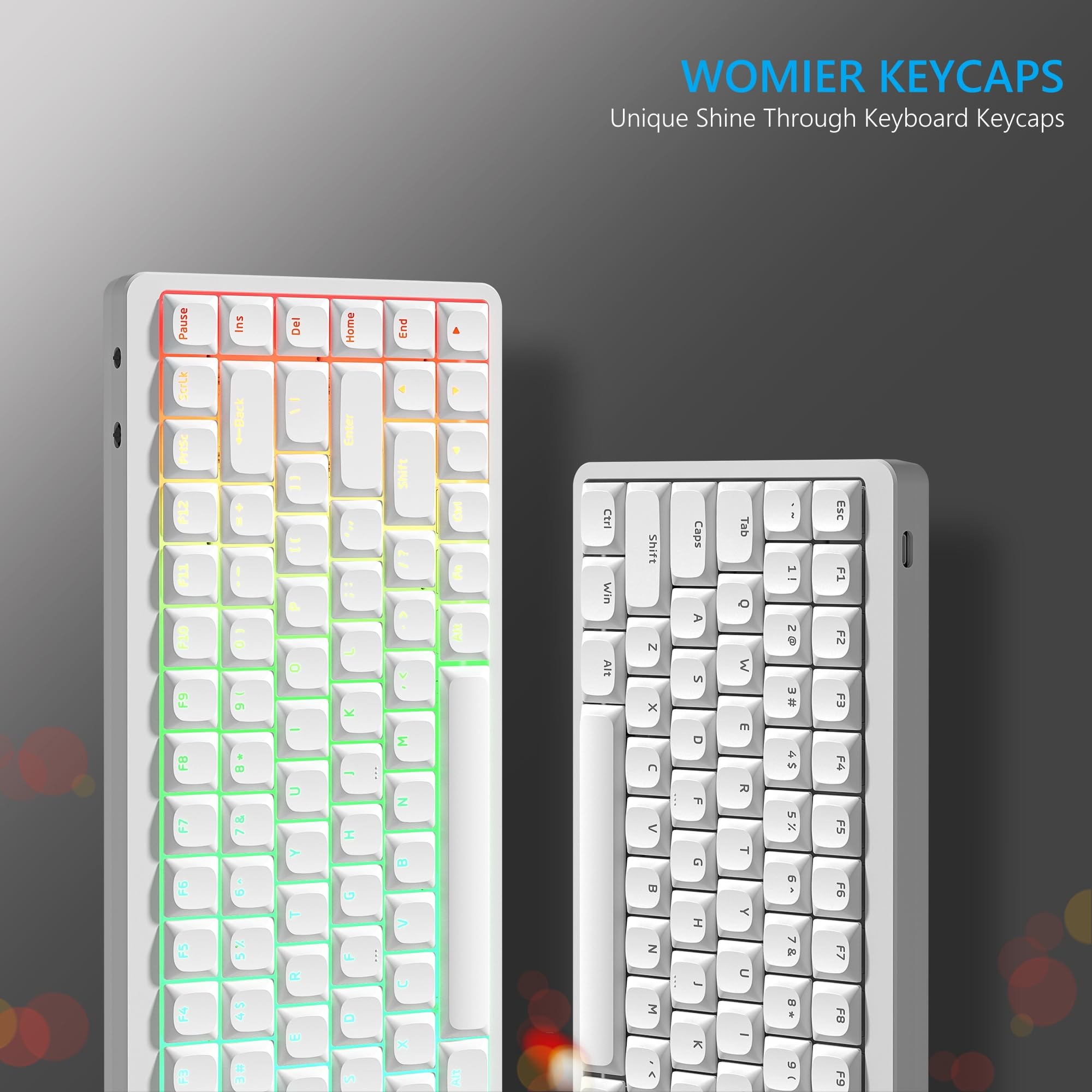 Keycap de perfil baixo preto branco pbt retroiluminado 118 teclas para 60% 65% 75% 100% cereja gateron mx switches teclado mecânico