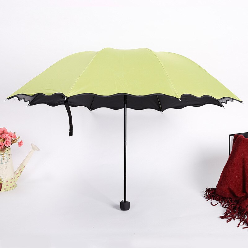sunny umbrella Travel Parasol Folding Rain Windproof Umbrella Folding Anti-UV Sun/Rain Umbrella folding mini: fruit-green