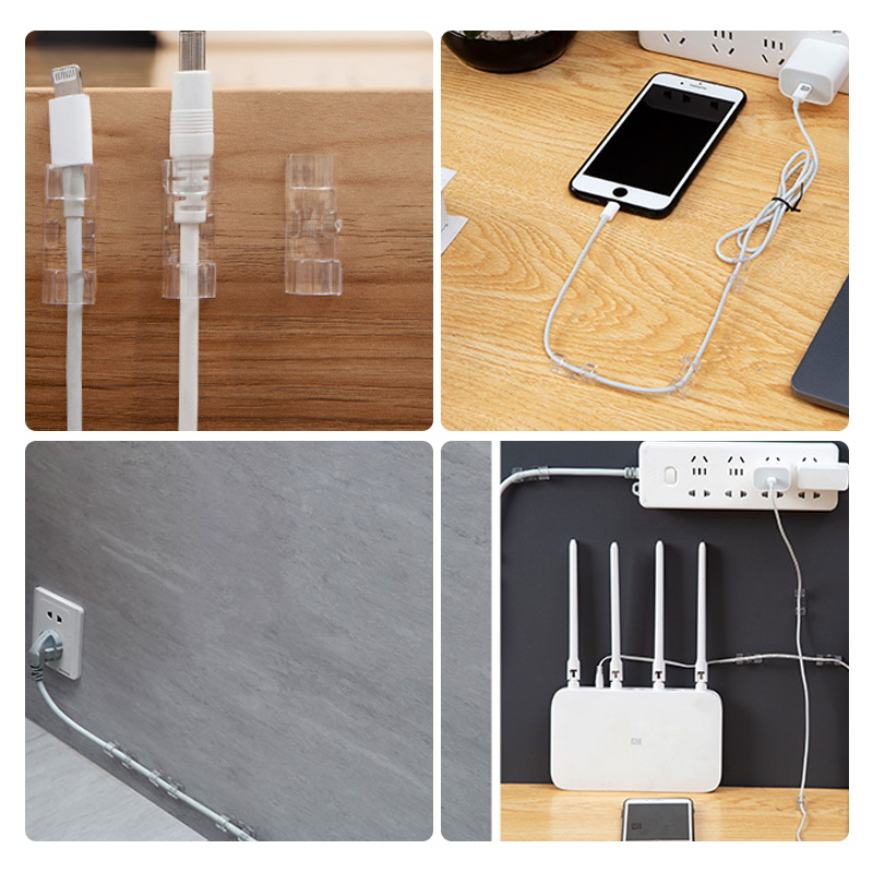 Universal Cable Organizer USB Cable Winder Wire Storage Manager Desktop Cable Management Clips Charging Data Line Cord Holder