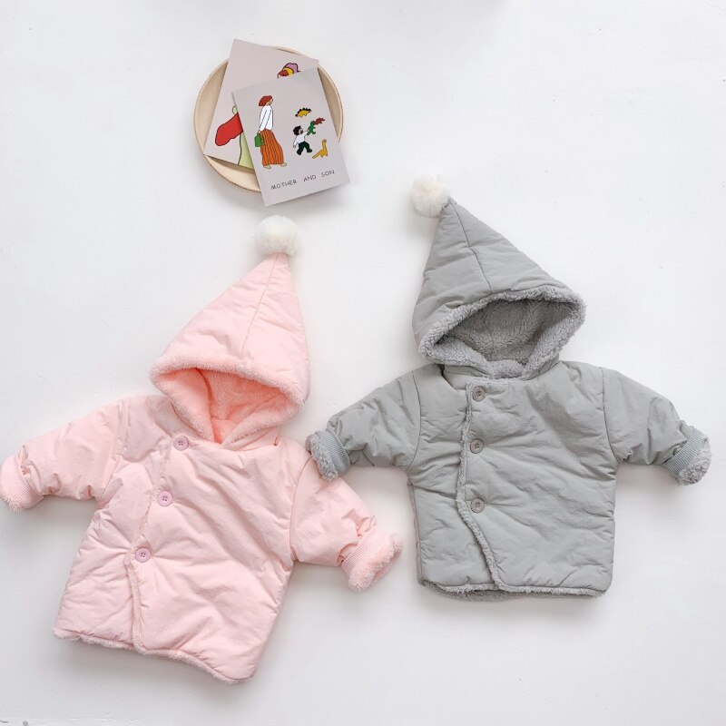 Infantil do bebê meninas adorável casaco quente inverno macio com capuz capa infantil outwear do bebê meninos casaco com capuz casacos roupas nova