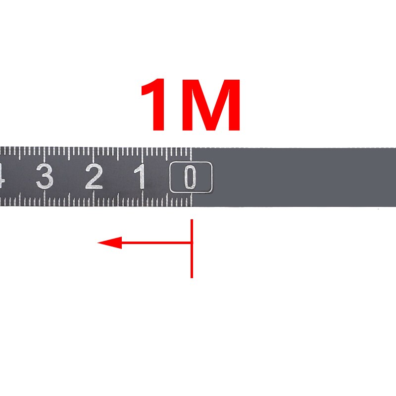 Metric Tape Measure 1-3M Adhesive Measuring Tape Stainless Steel 304 Rust-Proof Scale Ruler for Miter Track: 1M-Right-to-left