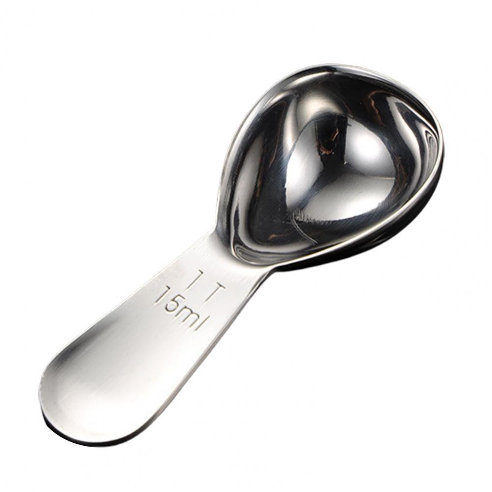 15/30ml Messlöffel Tragbare Edelstahl Sauerei Esslöffel Milchpulver Messlöffel Tee Kaffee Getreide Scoop: S 15ml / Silber
