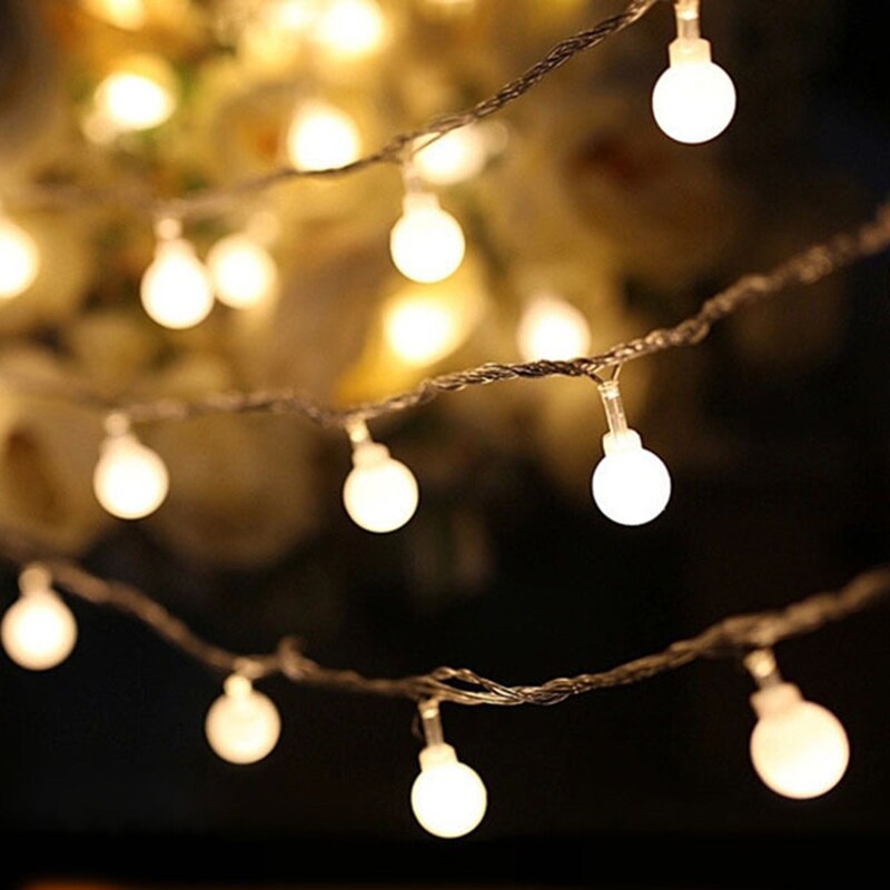 2.5M Led Bulb String Light Battery Powered Baby Sleep Lights Children Party Bedroom Outdoors Decor Light Up Toys Christmas