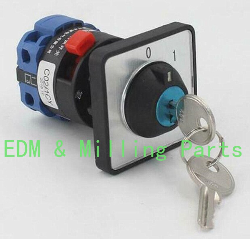 CNC 220V Universal Transfer Switch LW26-20/1 Single Hole Key With Lock Changeover Switch 20A