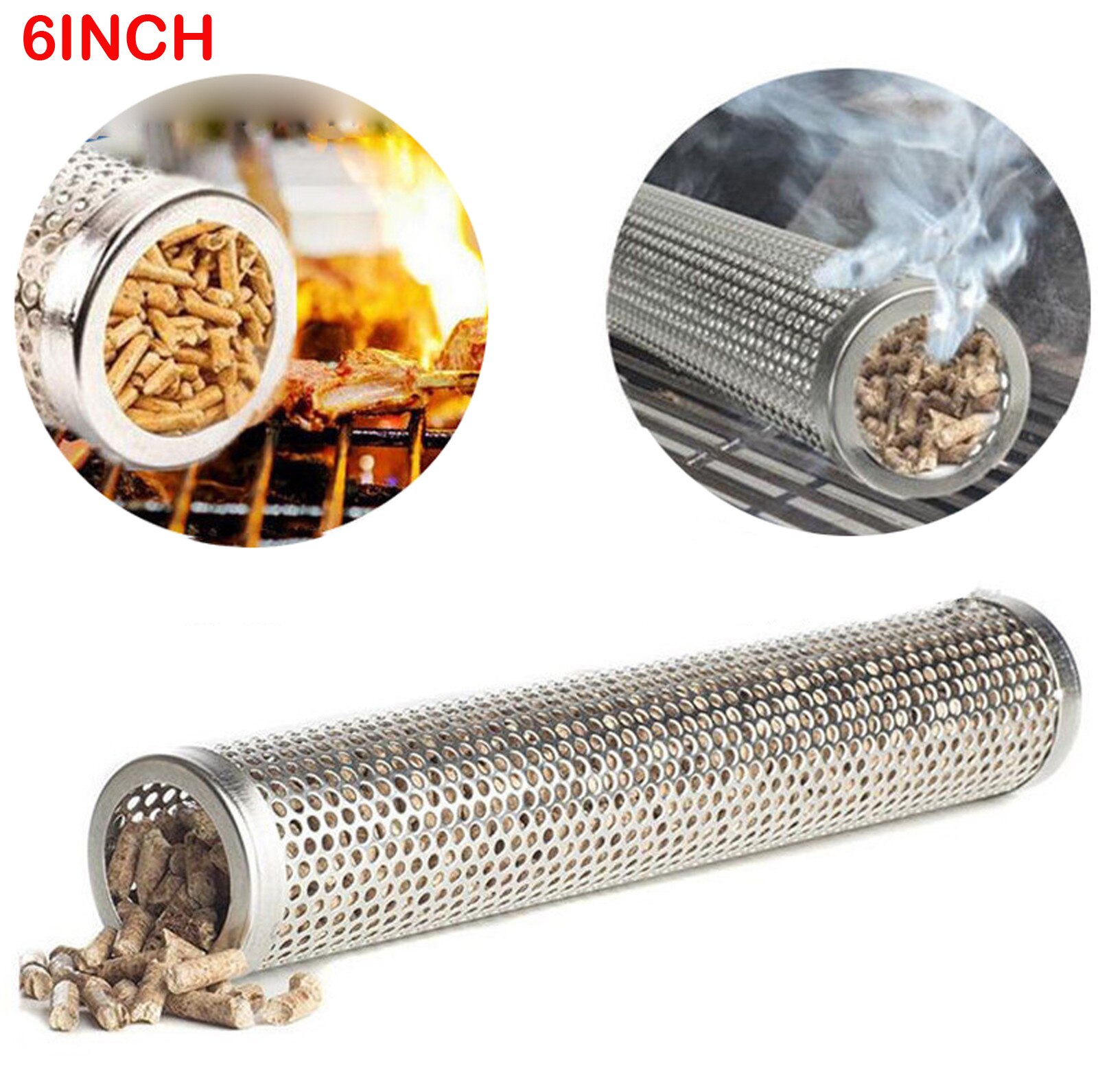Raucher Grill Rohr Edelstahl Für Gemüse, Käse, Muttern, Dichten Rauch #40: A