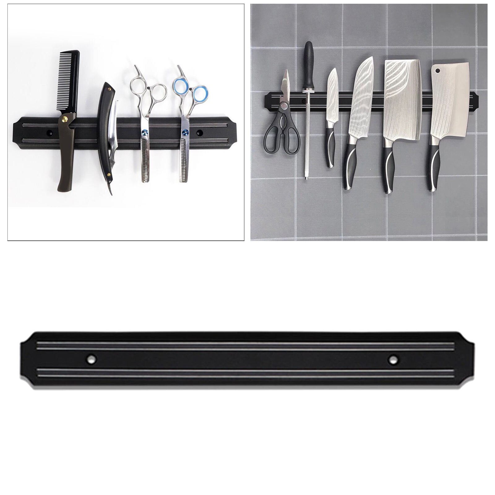 Magnetische Messen Strip Bar Muur Houder Multifunctionele Voor Wasserij Garage: 38x4.8x1.3cm