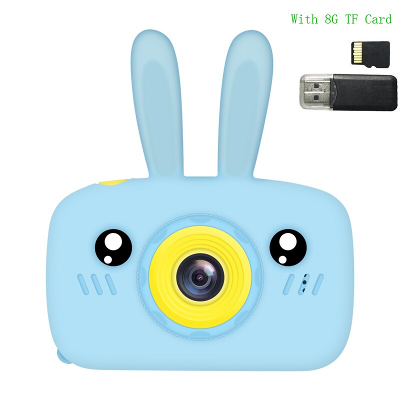 Toy Camera Mini Camera Kids Toys Cartoon Digital Camera Baby Toys 12.0M with 2.0 Inch IPS Screen Children Educational Toys: With 8G TF Card10
