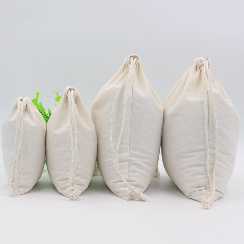 Bolsa de tela de algodón con cordón para guardar ropa, calcetines, ropa interior, zapatos, juguetes para niños, 2 unidades