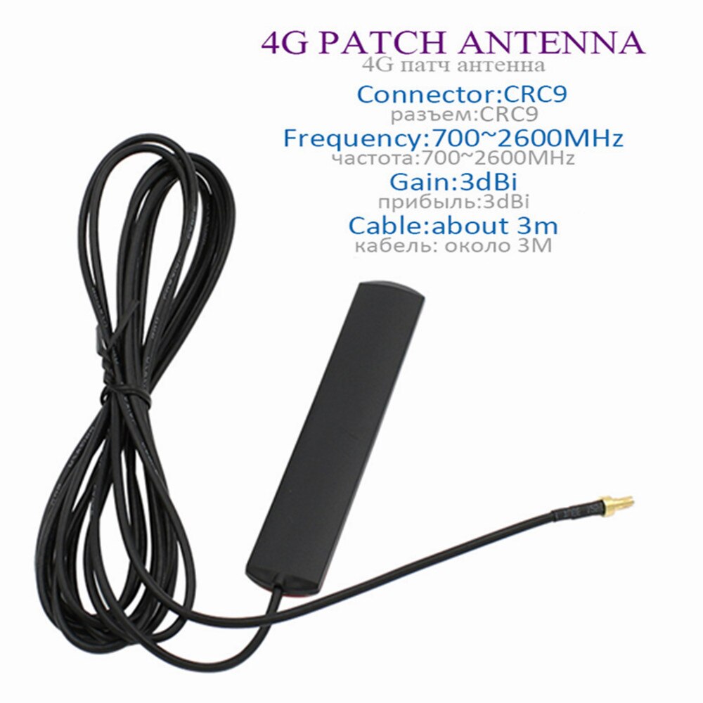 4G LTE yama anten 3G 4G anten 4G yönlendirici anten CRC9/SMA/TS9 konektörü 3m kablo ile Huawei yönlendirici USB modem RK9583