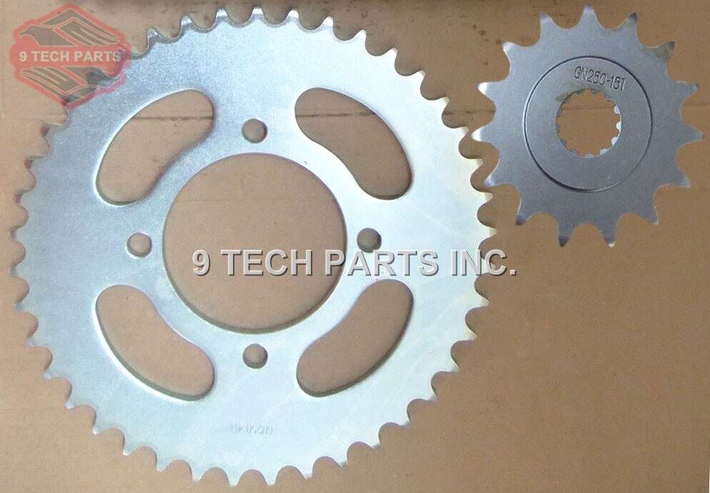 ! GN250 Voor En Achter Tandwiel GN250 41T 15T