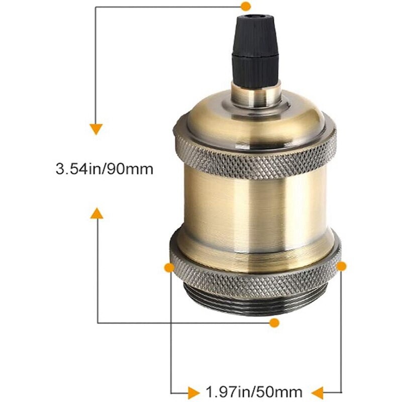 5 Pieces Vintage Edison Lamp Base Pendant light E27 Bulb base Aluminum Light Socket Industrial Retro Fitting lamp holder Fixture