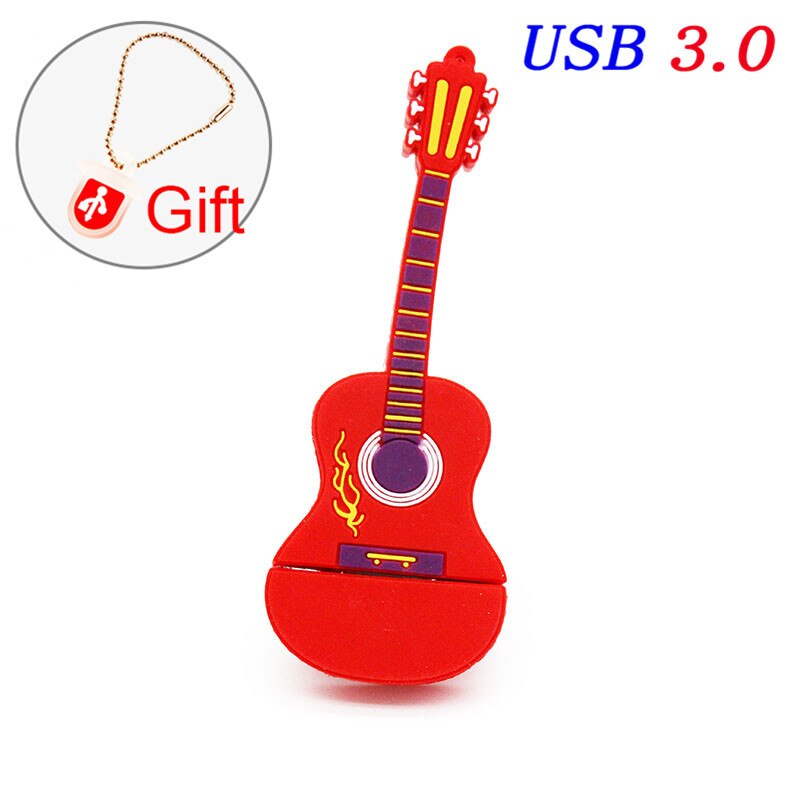 JASTER 3,0 neue Musical Instrument Gitarre Usb Flash Drive 4GB 8GB 16GB 32GB 64GB flash Memory Stick Pen Drive usb Disk: 64GB / Red