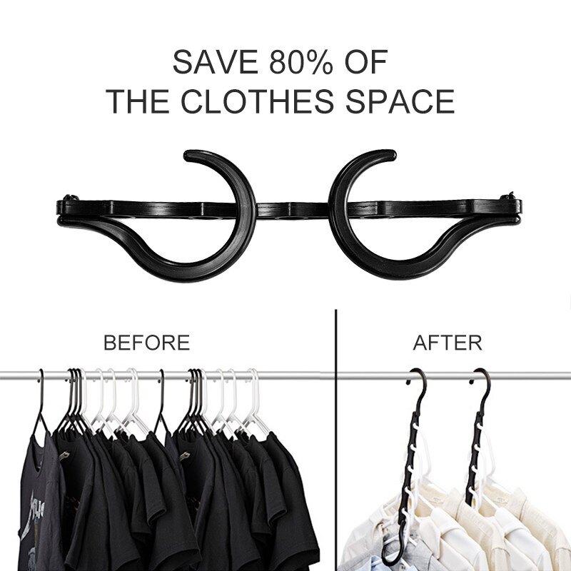 Black Plastic Magic Hangers Closet Space Saving Hanger Clothes Hanger Closet Organizer