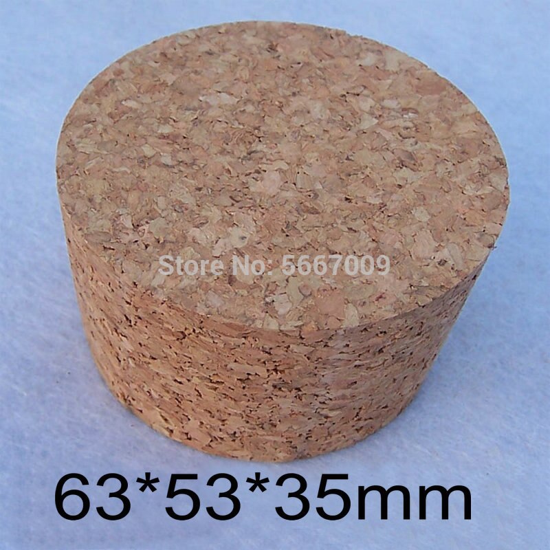 Bouchons de pot de thé en bois de bouchons de laboratoire de 63*53*35mm bouchons de bouteille de vin en verre pour l'école ou le bricolage de ménage