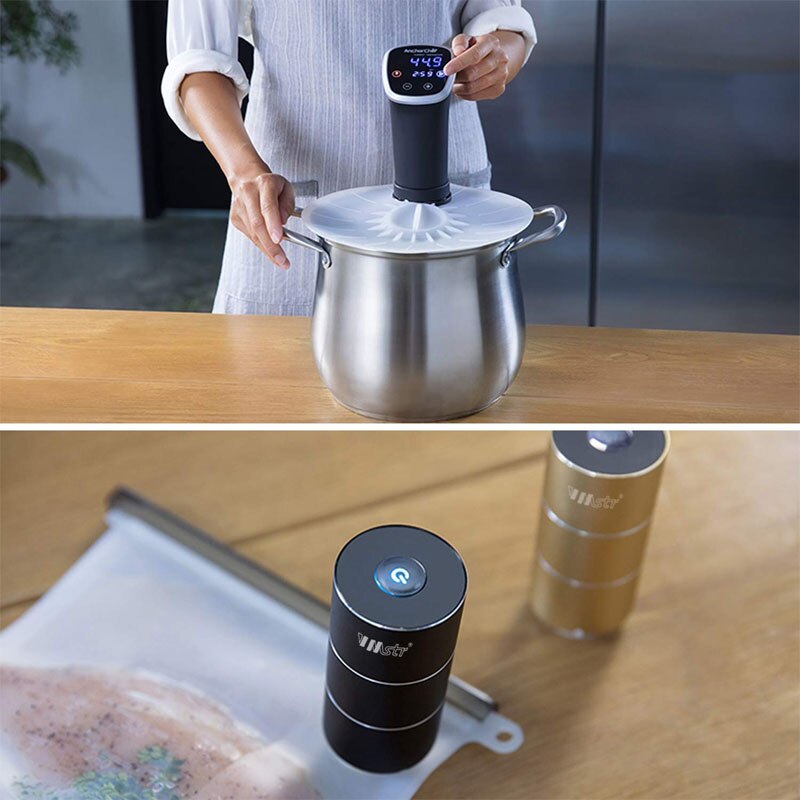 Draagbare Mini Automatische Compressie Vacuümpomp Sealer Voor Reizen Home Keuken Usb Oplaadbare Vacuüm Verpakking Machine