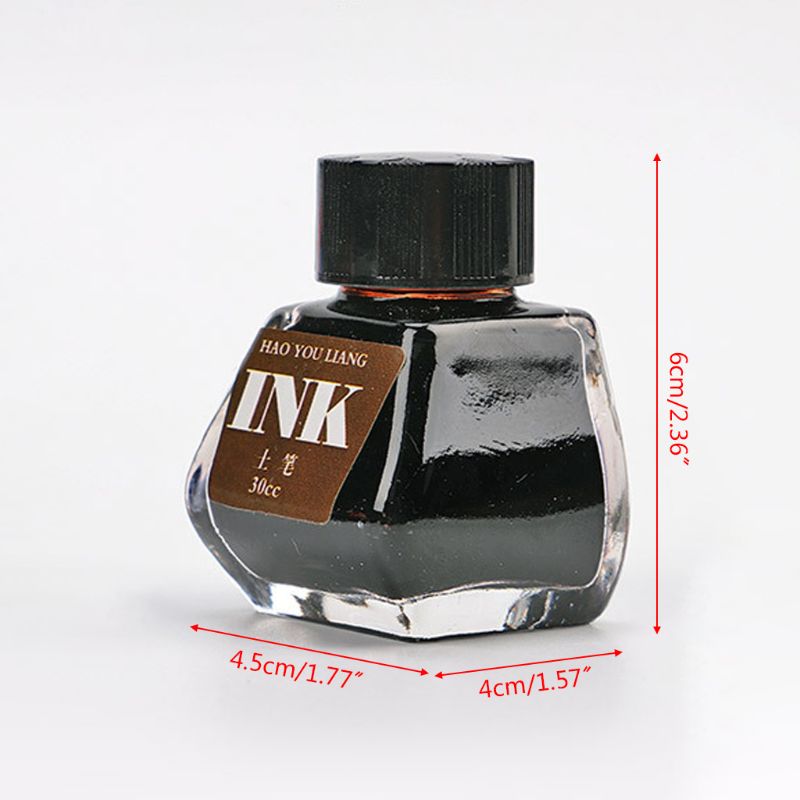 30ml 16 couleurs verre lisse écriture stylo plume encre costume pour recharge école étudiant papeterie fournitures de bureau