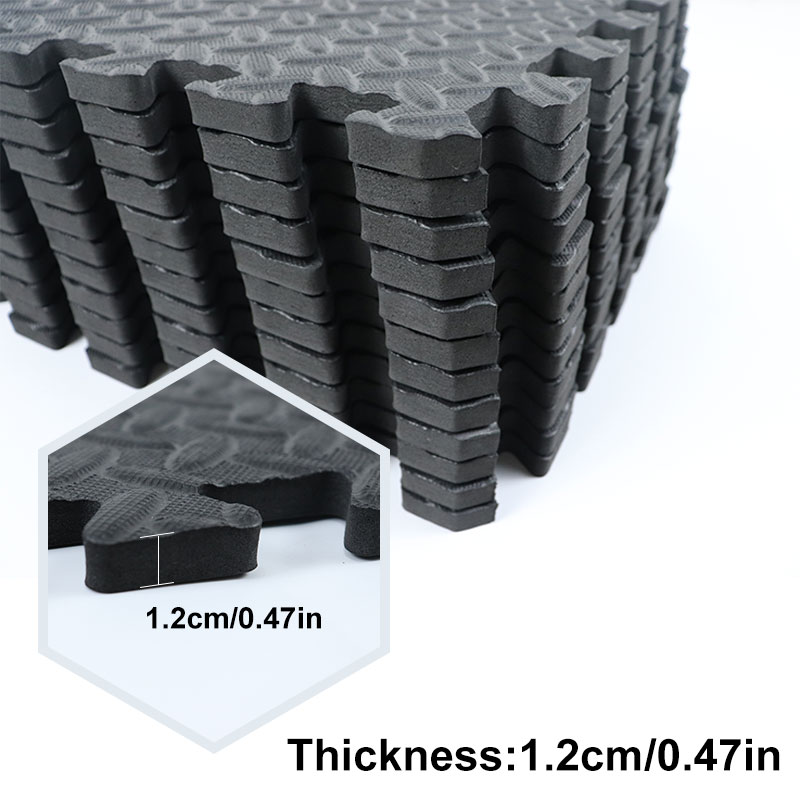 Alfombrilla de goma EVA de 30x30cm para suelo, alfombrilla de espuma suave antideslizante para gimnasio, para hacer ejercicio y Yoga, 12 piezas