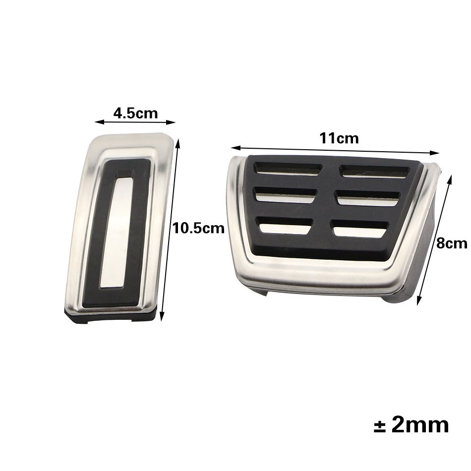 Cubierta de Pedal de reposapiés para coche, acelerador deportivo de acero inoxidable, para Volkswagen VW Golf VII 7 7,5 MK7 Van Variant -: 2 Pcs AT Pedals